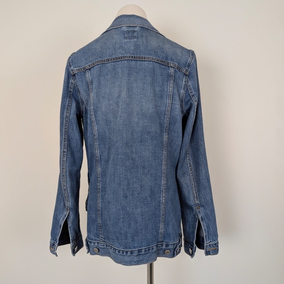 GAP Denim Jacket Jean Long Sleeve Fitted Medium Wash - Picture 7 of 10